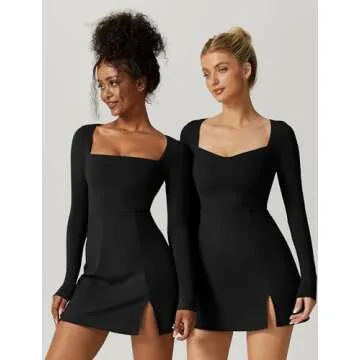 Buy QINSEN Women's Plus Size Square Neck Dress Online