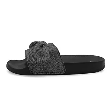 FUNKYMONKEY Women’s Cute Bow Slides for Beach Comfort