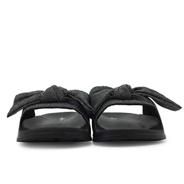 FUNKYMONKEY Women’s Cute Bow Slides for Beach Comfort