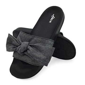 FUNKYMONKEY Women’s Cute Bow Slides for Beach Comfort