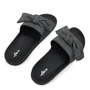 FUNKYMONKEY Women’s Cute Bow Slides for Beach Comfort