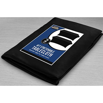 Utopia Kitchen Spandex Tablecloth 2 Pack - Black