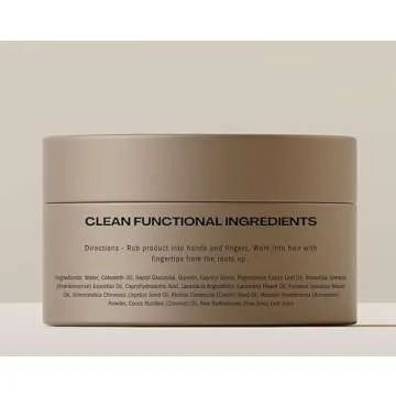 HygieneLab Men's Hair Gel - EWG Verified, Strong Hold, Matte Finish, Weightless Texture, Sandalwood Scent, Non-Toxic Clean Formula, Suitable for All Hair Types