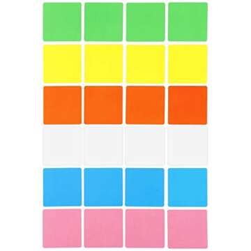 Dry Erase Magnets Set - 24 Pack - 4x4 in Whiteboard Magnetic Planning Pads Labels - Small White Boar...