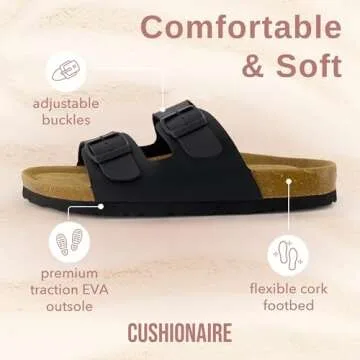 CUSHIONAIRE Women Sandals with Arch Support & Style