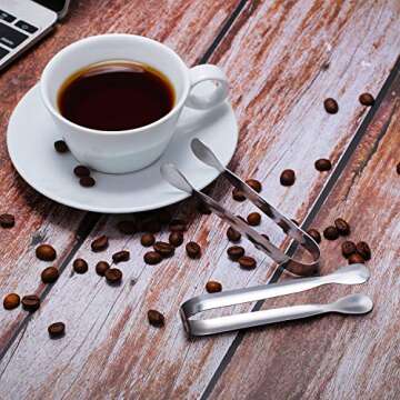 Gejoy Mini Tongs 12-Pack for Appetizers and Desserts