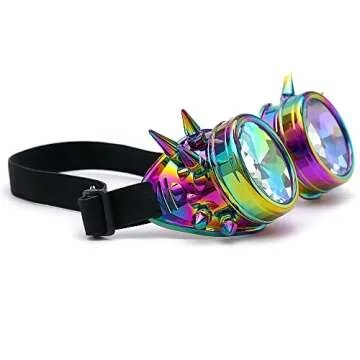 Lelinta Steampunk Kaleidoscope Rave Goggles for Cosplay