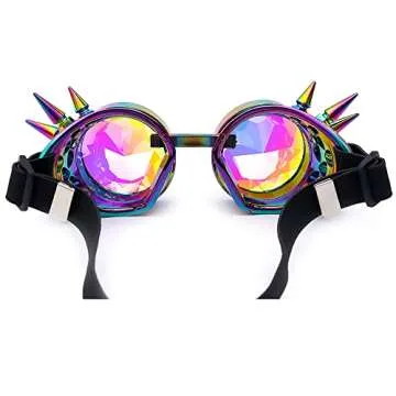 Lelinta Steampunk Kaleidoscope Rave Goggles for Cosplay