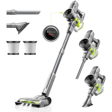 Kalado Cordless Vacuum Cleaner - 250W, 26000Pa, LED Display, Detachable Battery