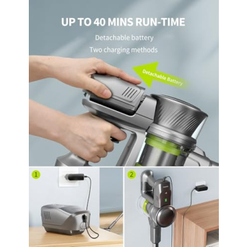 Kalado Cordless Vacuum Cleaner 250W Powerful Suction