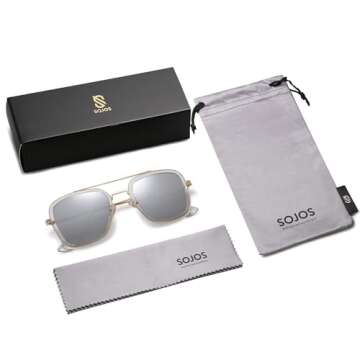 SOJOS Retro Square Polarized Sunglasses for Every Occasion