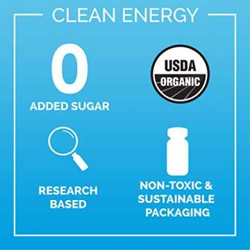 Ethan's Organic Clean Energy Shots Pomegranate Blueberry, Sugar Free Natural Pre-Workout Focus Boost, Gluten Free, Vegan, B6 & B12 Vitamin C with Green Tea Extract and Guayusa (4 Pack of 2oz Shots)