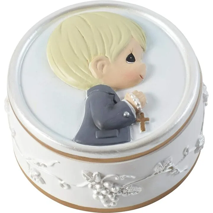 Precious Moments Faith is The Light Resin Box & Rosary