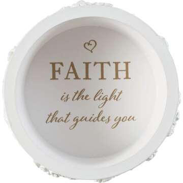 Precious Moments Faith is The Light Resin Box & Rosary