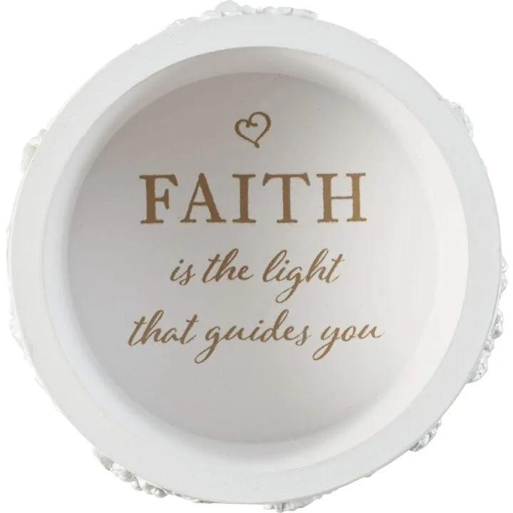 Precious Moments Faith is The Light Resin Box & Rosary