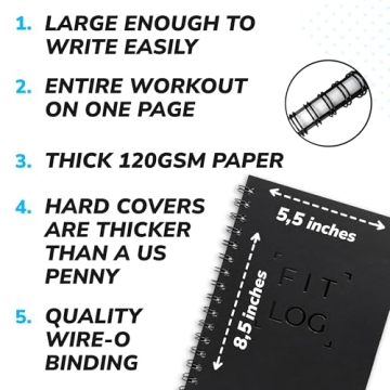 Cossac Fitness Journal & Workout Planner for All Enthusiasts
