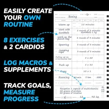 Cossac Fitness Journal & Workout Planner for All Enthusiasts