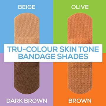 Tru-Colour Skin Tone Bandages Variety 4 Bag Pack (120 Count)