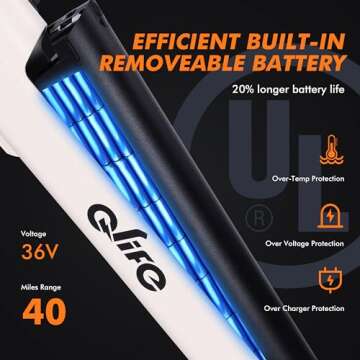 Qlife Cityone Electric Bike for Adults 26" Step-Through 22MPH Ebike with 2.1" Tire,UL2849 Certified ...