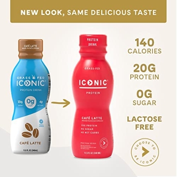 Iconic Protein Drinks Café Latte - 20g Protein & Low Carb