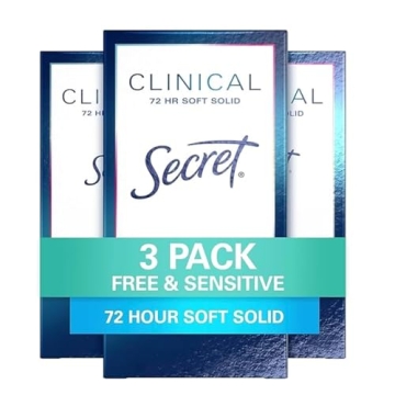 Secret Clinical Strength Antiperspirant Deodorant for Women - Unscented 72hr Protection 3-Pack