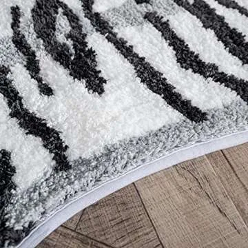 ZSCYD-yingda1992 Tiger Shaped Bathroom Rug Animals Bath Mat Rug Non-Slip Door Mat for Bedroom Bathroom Kitchen Cartoon Rug for Tub Soft Bathmat Home Decor (65x98cm/25.6x38.6in) White