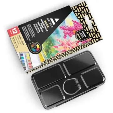 ARTEZA Watercolor Paint Set - 12 Vibrant Colors