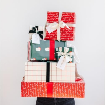 Premium Christmas Wrapping Paper Set - 3 Rolls, 105 sq. ft.
