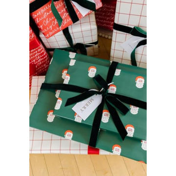 Premium Christmas Wrapping Paper Set - 3 Rolls, 105 sq. ft.