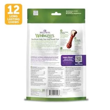 WHIMZEES by Wellness Brushzees Natural Dental Chews for Dogs, Long Lasting Treats, Grain-Free, Fresh...