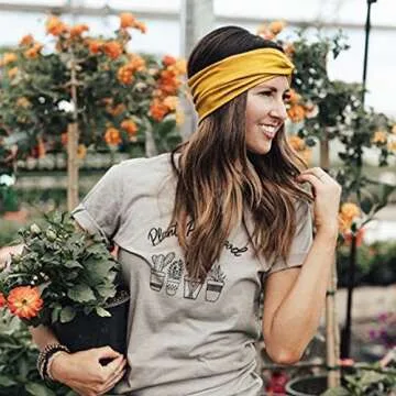 Jesries Headbands for Women Elastic Non Slip Turban Hair Band Knotted Cross Wide Yoga Running Workout Sport Sweat Hair Wrap for Girls Hair Accessories