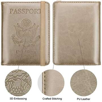 WALNEW Passport Holder - RFID Passport Cover Wallet for Travel