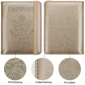 WALNEW Passport Holder - RFID Passport Cover Wallet for Travel