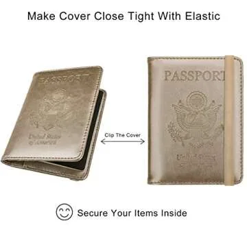 WALNEW Passport Holder - RFID Passport Cover Wallet for Travel