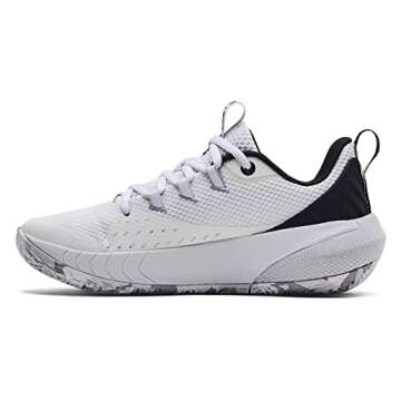 Under Armour Women's HOVR Ascent Basketball Shoe (White/Black, us_Footwear_Size_System, Adult, Women, Numeric, Medium, Numeric_10)
