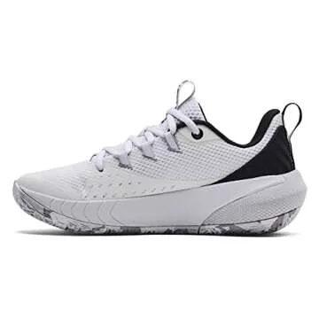 Under Armour Women's HOVR Ascent Basketball Shoe (White/Black, us_Footwear_Size_System, Adult, Women, Numeric, Medium, Numeric_10)