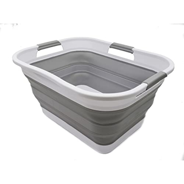 SAMMART 30L Collapsible Laundry Basket - Space Saving Storage