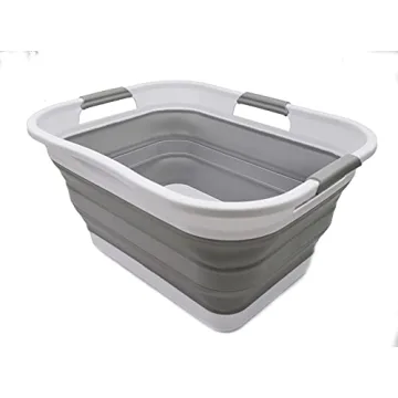 SAMMART 30L Collapsible Laundry Basket - Space Saving Storage