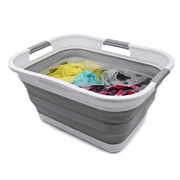SAMMART 30L Collapsible Laundry Basket - Space Saving Storage