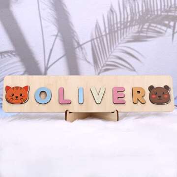 Personalized Wooden Name Puzzle for Kids - Custom Gifts