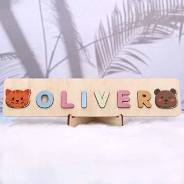 Personalized Wooden Name Puzzle for Kids - Custom Gifts