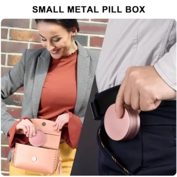 Compact Portable Pill Case - Stylish Travel Organizer