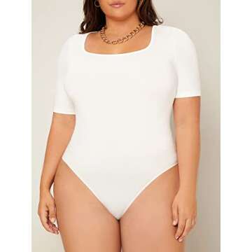 SOLY HUX Plus Size Summer Bodysuit for Women 3XL
