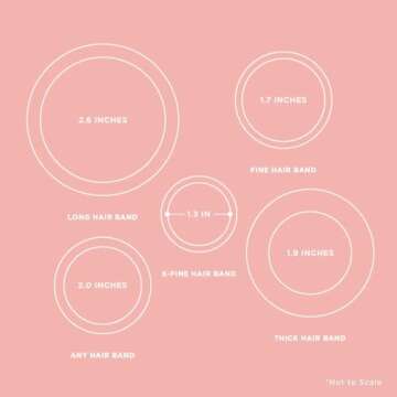 Gimme Beauty - Long & Curly Fit Hair Ties - Neutral - Damage Free Hair Ties - Seamless Microfiber Elastics - Long & Curly Hair Accessories - No Snagging, Dents, or Breakage (6 Count)