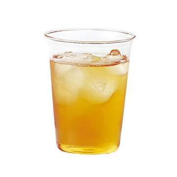 KINTO 8431 CAST Iced Tea Glass, 11.8 fl oz (350 ml), Heat Resistant Glass, Microwave and Dishwasher Safe, Gift, Present