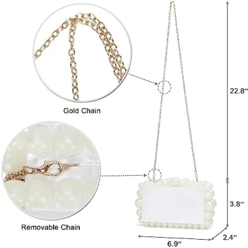 HIYOLALA Acrylic Evening Clutch Bag Stylish and Affordable