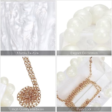 HIYOLALA Acrylic Evening Clutch Bag Stylish and Affordable