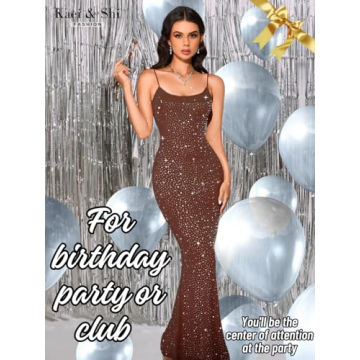 Rhinestone Mesh Dress for Every Celebration - Kaei&Shi