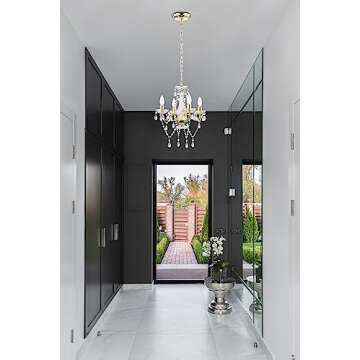 LaLuLa Antique Gold Chandelier Mini Crystal Chandelier Lighting 4 Light Modern Chandelier for Dining Room