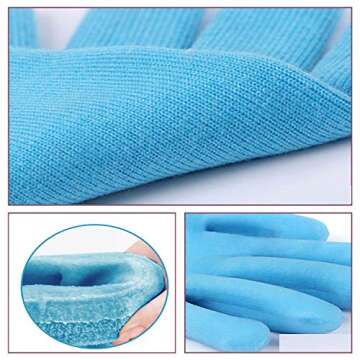 Pinkiou Gel SPA Moisturizing Gloves Soft Cotton with Thermoplastic Repair Cracked Cuticles Dry Skin ...